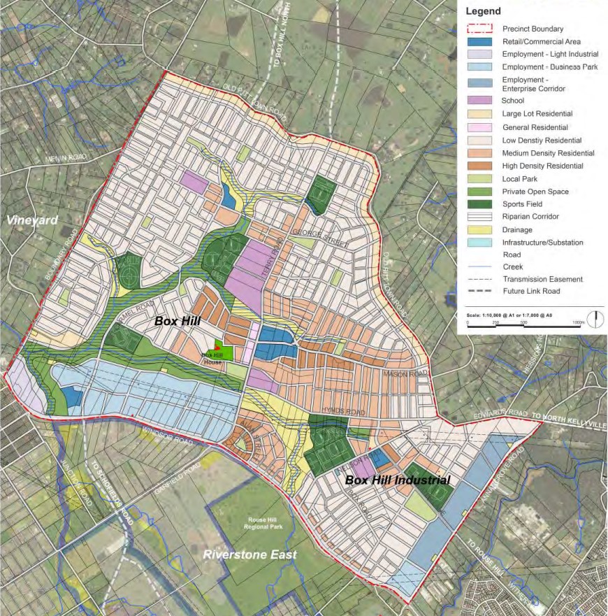 Box Hill Growth Centre Precincts Indicative Layout Plan